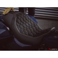 LUIMOTO (Hex-Diamond) Rider Seat Covers for the HARLEY DAVIDSON Road Glide / Street Glide (2011+)